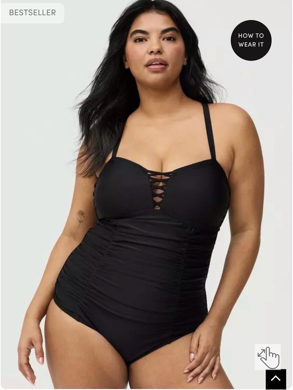 Torrid Slim Fix Lattice One Piece Swimsuit